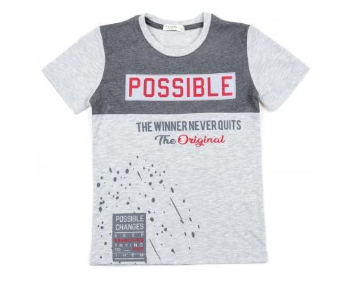 Футболка дитяча Breeze POSSIBLE (12439-140B-gray)