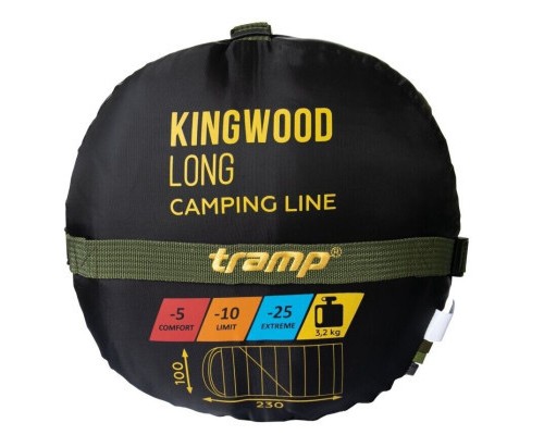 Спальний мішок Tramp Kingwood Long Olive/Grey L (UTRS-053L-L)