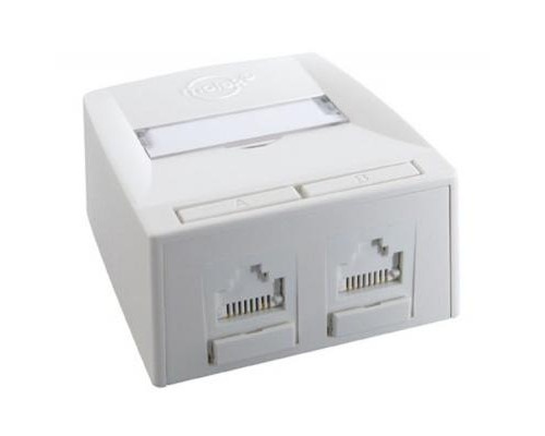 Комп'ютерна розетка RJ45x2 UTP cat.6 568A/B UTP Synergy DG+ Molex (SSY-00007-02)