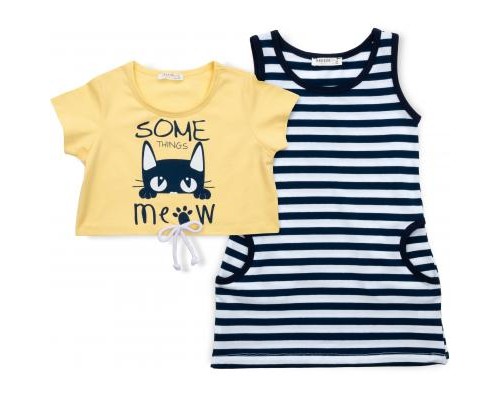 Плаття дитяче Breeze з котиком (14582-104G-yellow)