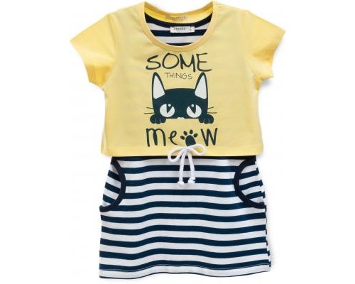Плаття дитяче Breeze з котиком (14582-104G-yellow)