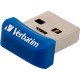 USB флеш накопичувач Verbatim 64GB Store 'n' Stay NANO Blue USB 3.0 (98711) 