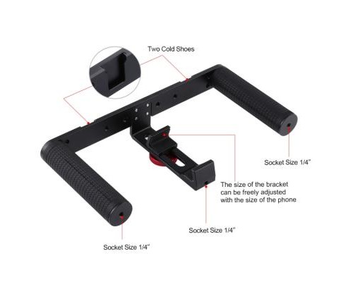 Набір блогера Puluz 4in1 (ring light, mount, phone holder, microphone) (PKT3028)