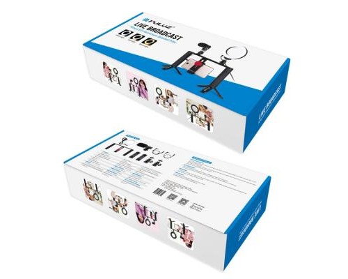Набір блогера Puluz 4in1 (ring light, mount, phone holder, microphone) (PKT3028)