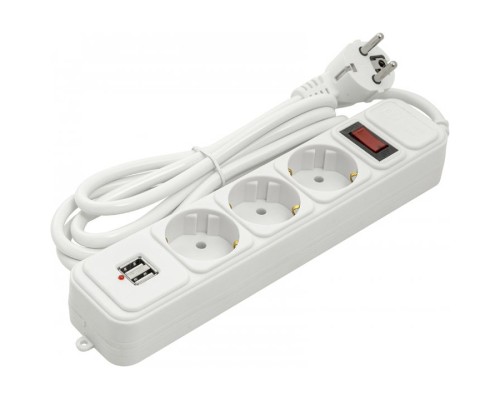 Мережевий фільтр живлення PowerPlant 1.8 м, 3 розетки, USB ( PPSA10M18S3U ) (PPSA10M18S3U) Мережевий фільтр живлення PowerPlant 1.8 м, 3 розетки, USB ( PPSA10M18S3U ) (PPSA10M18S3U)