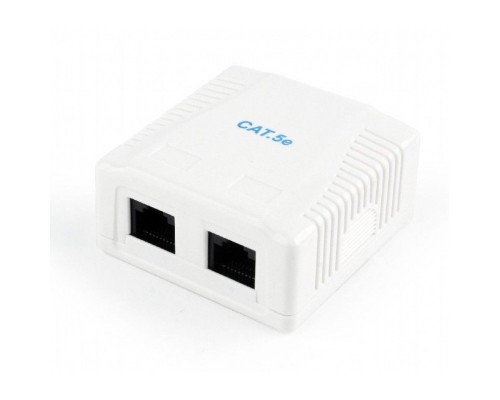 Комп'ютерна розетка Cablexpert RJ45x2 UTP, cat.5e (NCAC-2U5E-01) Комп'ютерна розетка Cablexpert RJ45x2 UTP, cat.5e (NCAC-2U5E-01)