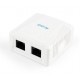 Комп'ютерна розетка Cablexpert RJ45x2 UTP, cat.5e (NCAC-2U5E-01)