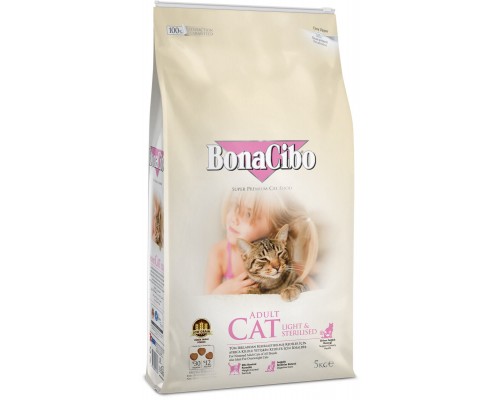 Сухий корм для кішок BonaCibo Adult Cat Light&Sterilized 5 кг (8694686405680)