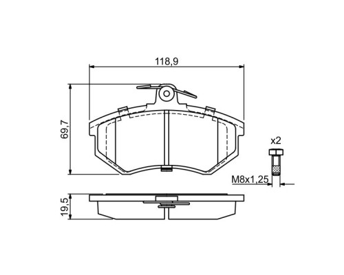 Гальмівні колодки Bosch 0 986 466 700