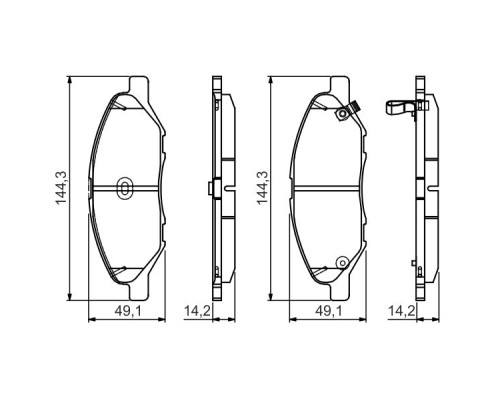 Гальмівні колодки Bosch 0 986 495 133