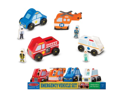 Ігровий набір Melissa&Doug Дерев'яний аварійний набір Транспорт (MD19285)