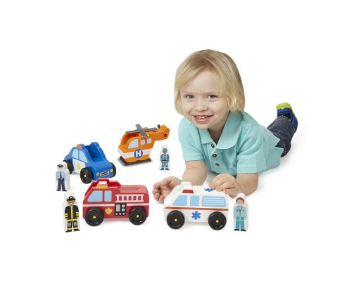 Ігровий набір Melissa&Doug Дерев'яний аварійний набір Транспорт (MD19285)