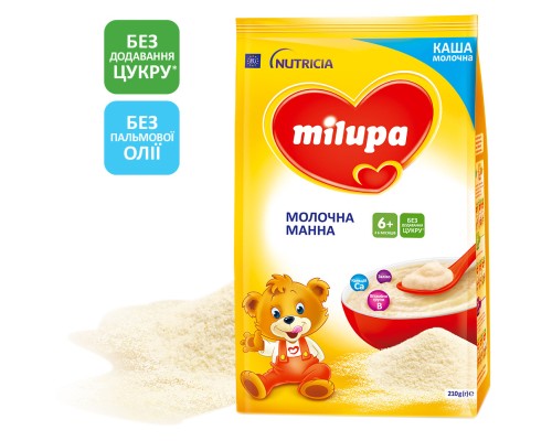 Дитяча каша Milupa Манна молочна 210 г (5900852930096)