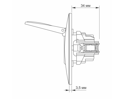 Розетка Videx BINERA 1ая із заземленням і кришкою крем (VF-BNSK1GС-CR)