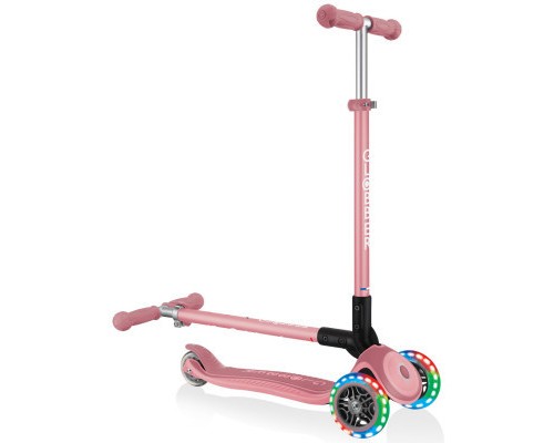 Самокат Globber Primo Foldable Plus Lights пастельно-рожевий (439-210)
