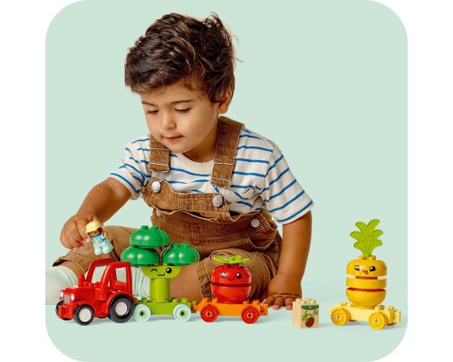 Конструктор LEGO DUPLO My First Трактор для вирощування фруктів та овочів 19 деталей (10982)