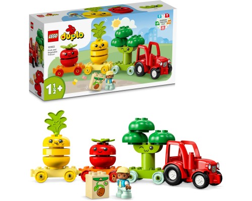 Конструктор LEGO DUPLO My First Трактор для вирощування фруктів та овочів 19 деталей (10982)