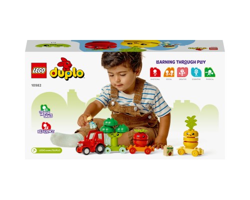 Конструктор LEGO DUPLO My First Трактор для вирощування фруктів та овочів 19 деталей (10982)