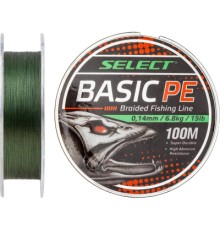 Шнур Select Basic PE 100m Dark Green 0.26mm 45lb/20.8kg (1870.27.68)
