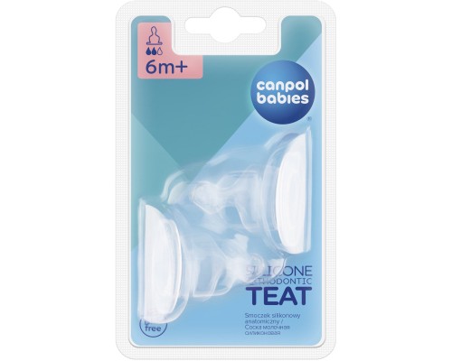Соска Canpol babies силіконова анатомічна середня 2 шт. (18/126)