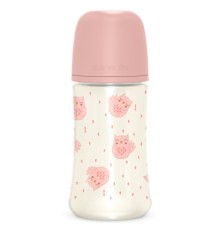Пляшечка для годування Suavinex Bonhomia, повільний потік, 270 мл, рожева (307834)