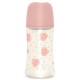 Пляшечка для годування Suavinex Bonhomia, повільний потік, 270 мл, рожева (307834)