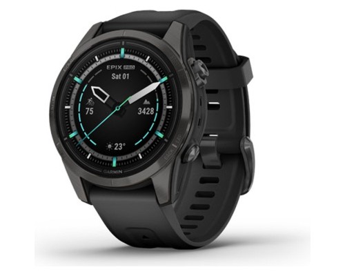 Смарт-годинник Garmin EPIX PRO (g2), 42mm, Saph, CrbnGry DLC Ti, Black, GPS (010-02802-15)