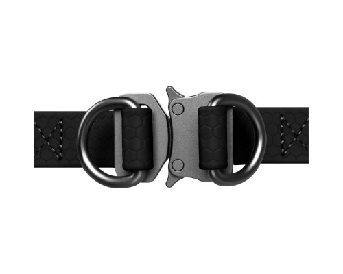 Шлея для собак WAUDOG Waterproof металічна пряжка-фастекс Ш 15 мм Д 40-55 см чорна (27641)