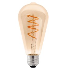 Лампочка Delux ST64 5Вт E27 2200К amber spiral_filament (90018153)