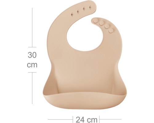 Слинявчик MinikOiOi Basics-Bib силіконовий 100 (Bubble Beige) (101020057)