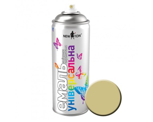 Аерозольна фарба для автомобіля New Ton універсальна 1001 бежевий гл. 400 мл (201)