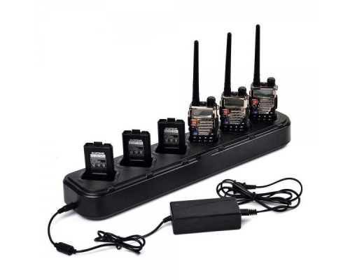 Зарядний пристрій Baofeng для 6 рацій Baofeng UV-5R (BL-5X6 + 6 АКБ BL-5) (ГРР00000209)