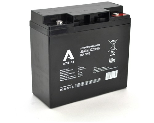 Батарея до ДБЖ AZBIST 12V 20 Ah Super AGM (ASAGM-12200M5) 