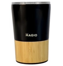 Термокружка Magio Бамбук 400 мл Чорна (MG-1044B)