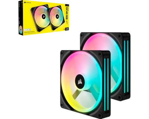 Кулер до корпусу Corsair iCUE Link QX140 RGB PWM PC Fans Starter Kit with iCUE LINK System Hub (CO-9051004-WW)
