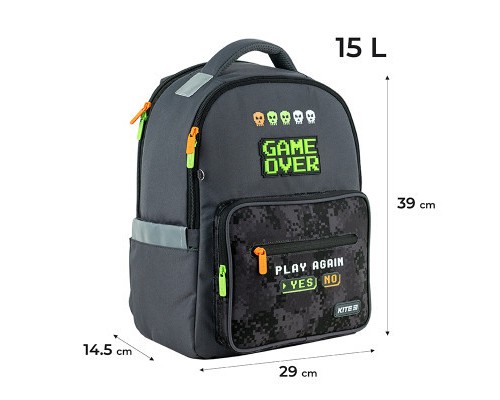 Рюкзак шкільний Kite Education 770 Game Over (K24-770M-4)