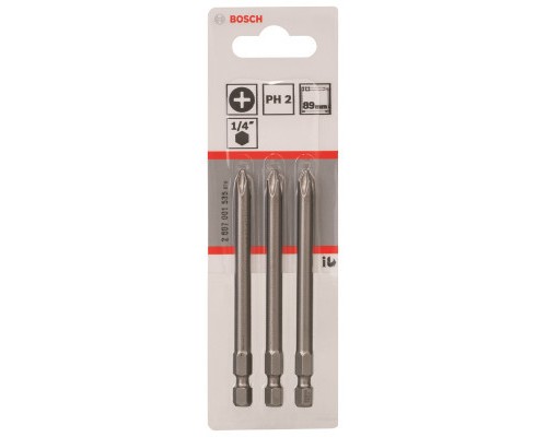 Набір біт Bosch Extra-Hart PH2, 89мм, 3шт (2.607.001.535)