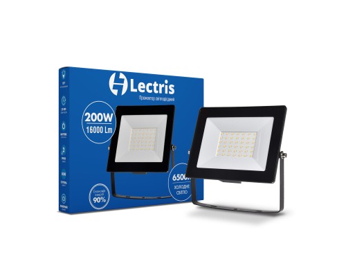 Прожектор Lectris 200W 16000Лм 6500K 185-265V IP65 (1-LС-3007)
