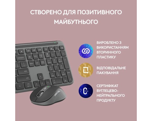 Комплект Logitech MK950 Bluetooth/Wireles UA Graphite (920-012490)