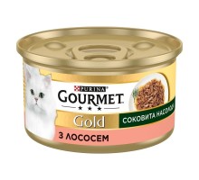 Консерви для котів Purina Gourmet Gold Соковита насолода з лососем 85 г (8445290823373)