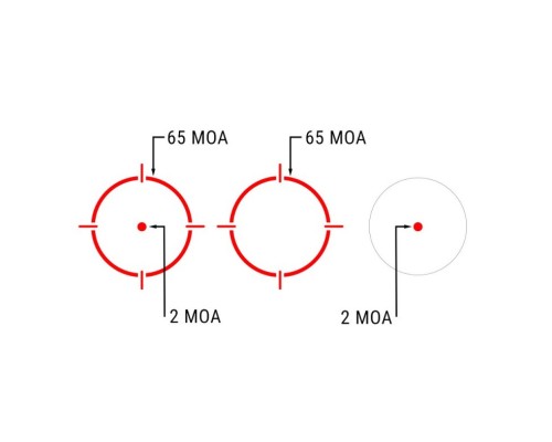 Коліматорний приціл Holosun EPS Carry MRS RD точка 2 MOA + коло 65 МОА (Red) (EPS-CARRY-RD-MRS)