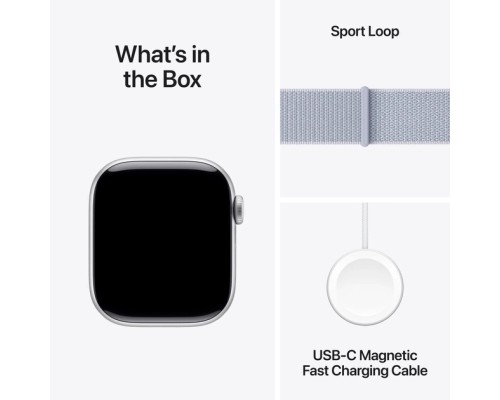 Смарт-годинник Apple Watch Series 10 GPS 42mm Silver Aluminium Case with Blue Cloud Sport Loop (MWWD3QH/A)