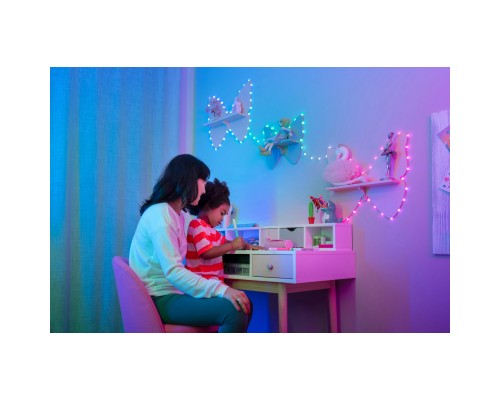 Гірлянда Twinkly Smart LED, Strings USB 200 Heart-shaped RGB LEDs, Green Wire, USB-C 12м (TWKH200RGB-G)