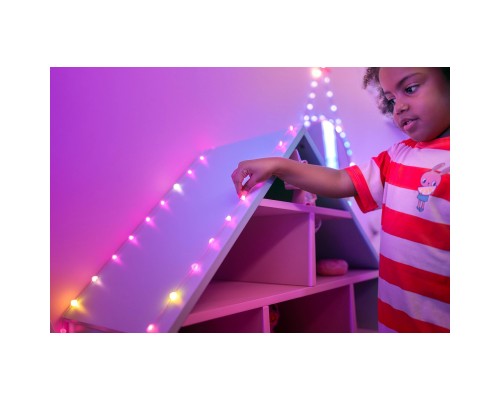 Гірлянда Twinkly Smart LED, Strings USB 200 Heart-shaped RGB LEDs, Green Wire, USB-C 12м (TWKH200RGB-G)