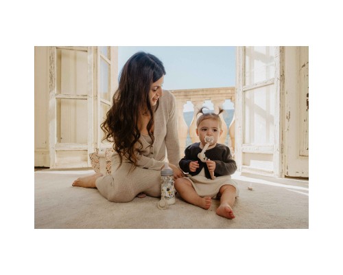 Пляшечка для годування Suavinex Wonderland 270 мл, фізіологічна, середній потік, блакитна (308749)