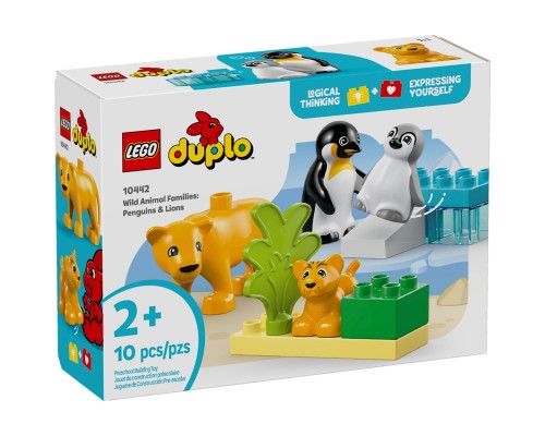Конструктор LEGO DUPLO Town Сімейства диких тварин: Пінгвіни та Леви (10442)