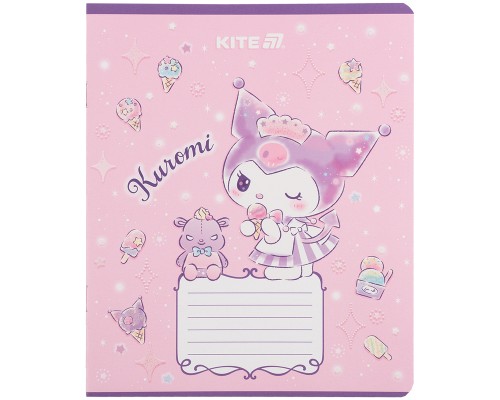 Зошит Kite Kuromi, 12 аркушів, клітинка (HK25-232-3)