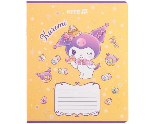 Зошит Kite Kuromi, 12 аркушів, клітинка (HK25-232-3)