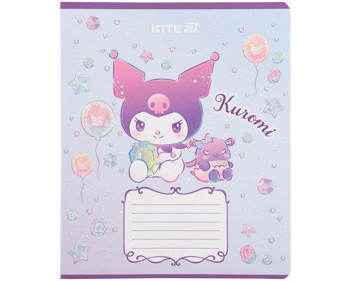 Зошит Kite Kuromi, 12 аркушів, клітинка (HK25-232-3)