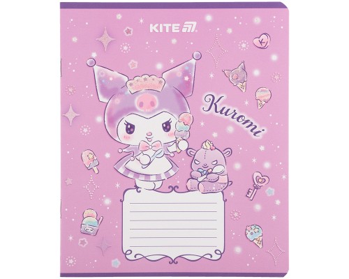 Зошит Kite Kuromi, 12 аркушів, клітинка (HK25-232-3)